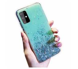 Slika izdelka: Silikonski ovitek z bleščicami SPARKLE za Samsung Galaxy S21 FE G990 - moder