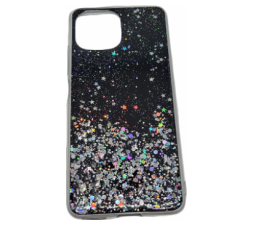 Slika 2 izdelka: Silikonski ovitek z bleščicami SPARKLE za Samsung Galaxy S21 FE G990 - črn