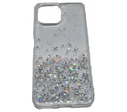 Slika 2 izdelka: Silikonski ovitek z bleščicami SPARKLE za iPhone 14 Pro - prozoren