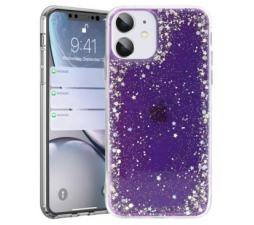 Slika 2 izdelka: Silikonski ovitek z bleščicami SPARKLE za Samsung Galaxy A02s A025 - vijola