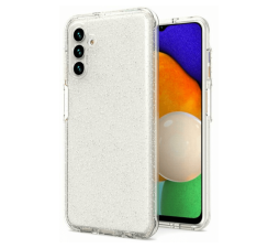 Slika izdelka: Silikonski ovitek z bleščicami za Samsung Galaxy S25 5G - prozoren s srebrnimi bleščicami