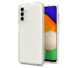 Slika 2 izdelka: Silikonski ovitek z bleščicami za Samsung Galaxy S25 5G - prozoren s srebrnimi bleščicami