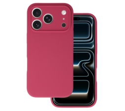 Slika 2 izdelka: Silikonski ovitek za iPhone 17 Pro Max - mat liquid -  bordo rdeč 