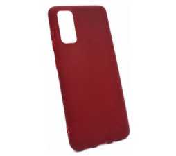 Slika 2 izdelka: Silikonski ovitek za Samsung Galaxy A12 A125 - mat bordo rdeč