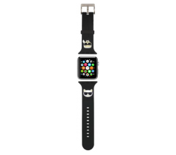 Slika izdelka: Karl Lagerfeld silikonski pašček za uro za Apple Watch 38 / 40 mm - Heads črn - KLAWMSLCKK