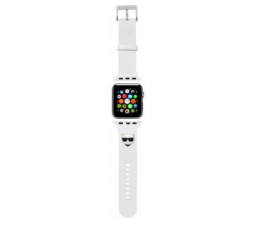 Slika 2 izdelka: Karl Lagerfeld silikonski pašček za uro za Apple Watch 42 / 44 / 45 mm - Choupettes Head - bel - KLAWLSLCW