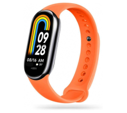Slika 2 izdelka: Silikonski pašček za uro Xiaomi Mi Band 8 - oranžen