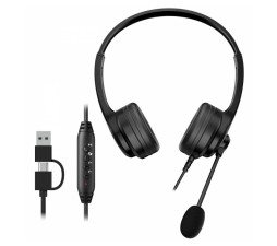 Slika 2 izdelka: Slušalke Genius HS-235U AI,Black,USB A+C