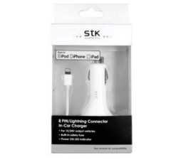 Slika 2 izdelka: STK Avtopolnilec 12/24V MFI Lightning za iPhone 12, iPhone 11, iPhone X, iPhone 6s