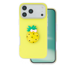 Slika 2 izdelka: Tutti Frutti 2v1 silikonski ovitek za iPhone 17 Pro - rumen