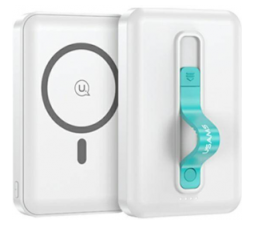 Slika 2 izdelka: Usams US-CDi73 BP64 MagSafe Magnetic QC / PD baterija powerbank 10.000 mAh 20W s stojalom - bel